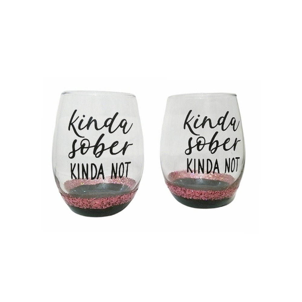 NWOT stemless wine glass set🍷